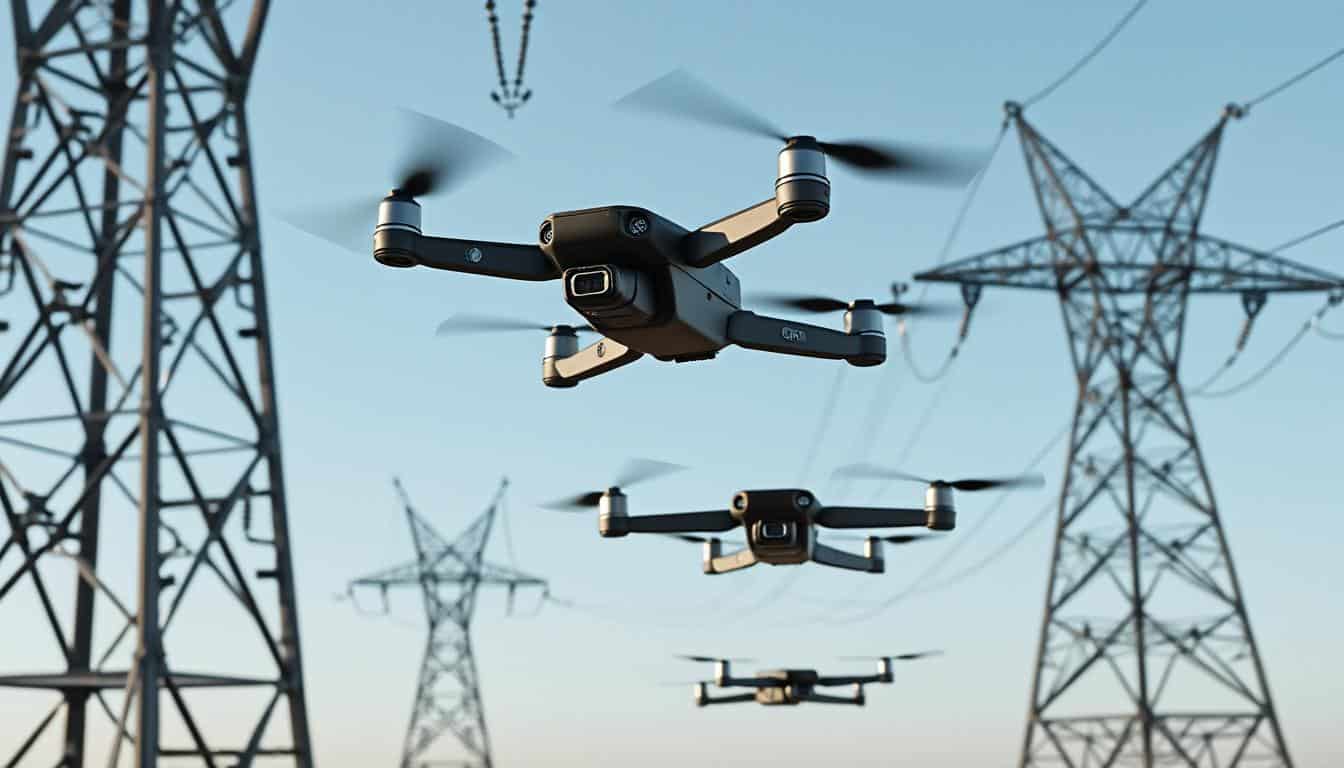 découvrez comment la surveillance des lignes électriques utilise les drones civils pour améliorer la sécurité et l'efficacité des inspections.