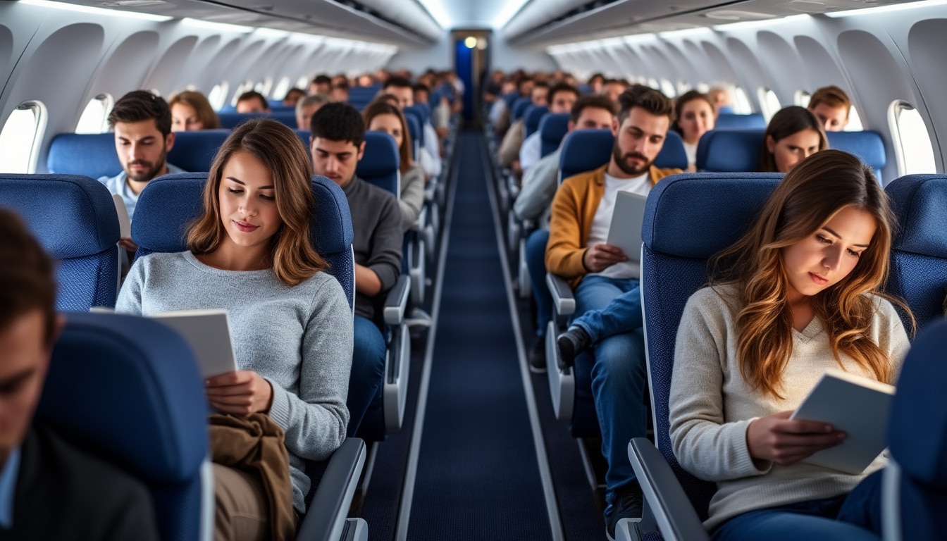 découvrez comment la disposition en classe économique densifiée optimise la rentabilité des avions commerciaux en augmentant le nombre de sièges et en maximisant l'utilisation de l'espace à bord.