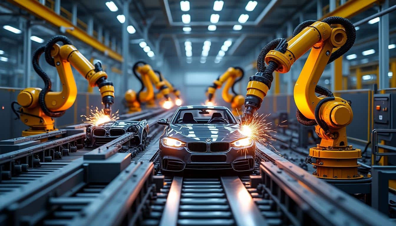 découvrez comment l'automatisation des soudures en chaîne révolutionne la production grâce à l'intégration des robots industriels pour une efficacité et une précision accrues.